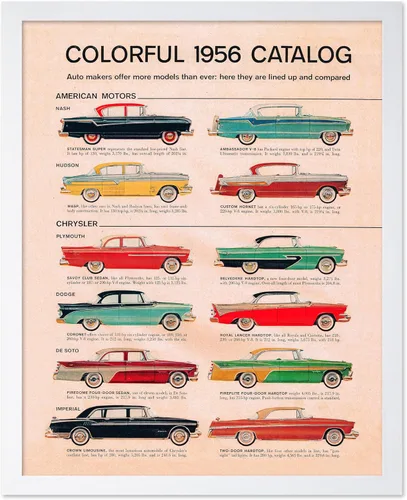 Vista 23 de Monem Art - Póster vintage de catálogo de autos americanos, impresión de autos americanos retro, arte de autos clásicos, regalo para él, entusiasta