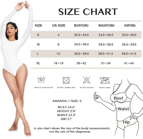 Vista 6 de Body de manga larga con cuello redondo para mujer, doble capa sexy tanga