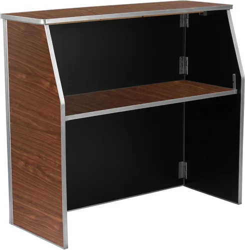Vista 11 de TentandTable Barra portátil plegable de 48 pulgadas con estante de almacenamiento, color negro