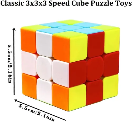 Vista 3 de Cubo de velocidad 3x3, rompecabezas de cubo 3x3 juguetes educativos
