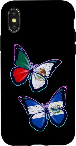 Vista 5 de El Salvador y México bicultural Roots - Carcasa para iPhone 17 (versión mariposa)