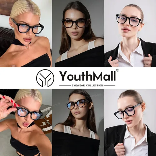 Vista 5 de Lentes cuadrados de moda para mujeres y hombres, lentes de bloqueo de luz azul de moda para computadora