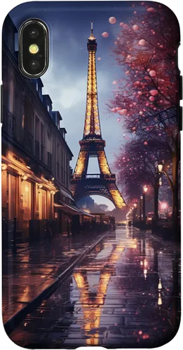 Vista 5 de iPhone 11 Escénica Torre Eiffel París Francia por la noche Bokeh Majestic Case