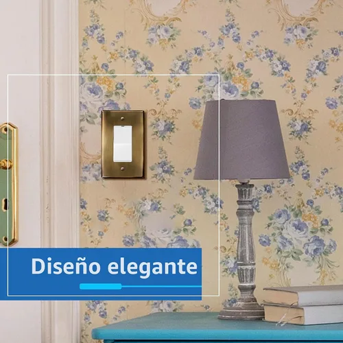 Vista 7 de LIDER - Placa de pared de metal para interruptor o receptáculo, tamaño mediano, 1 banda