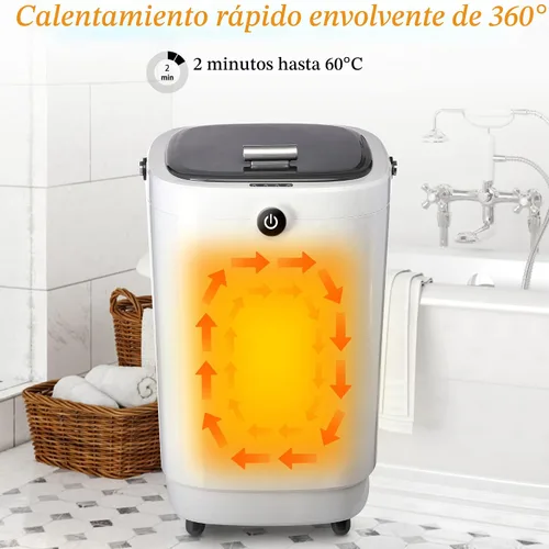 Vista 4 de AZOUTDOOR - Calentadores de toallas grandes para baño, calentador de toallas de cubo portátil de lujo con temporizador y apagado automático que se