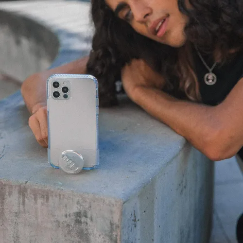 Vista 2 de PopSockets Funda para iPhone 13 con MagSafe, compatible con carga inalámbrica, transparente - iPhone 13 transparente