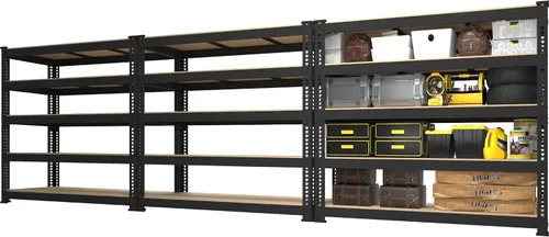 Vista 20 de PrimeZone Estantes de Almacenamiento de Servicio Pesado de 40" An x 20" Pr x 59" Al, Unidad de Estantería de Garaje Ajustable de 4 Niveles, Estante