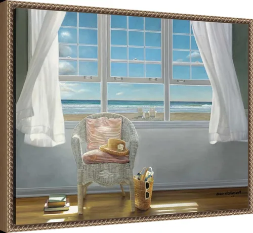 Vista 2 de Amanti Art Lienzo enmarcado para pared, 18 x 24 pulgadas, A Moments Peace, de Karen Hollingsworth, lienzo enmarcado para pared, obras de arte