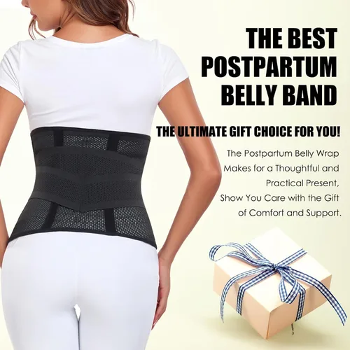 Vista 6 de MAMODY Banda posparto para el vientre, faja abdominal posparto, faja abdominal poscirugía, cinturón de apoyo para recuperación después