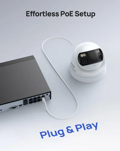 Vista 16 de ANNKE Sistema de cámara de seguridad PoE 4K con doble lente, gran angular de 180°, disco duro de 2 TB