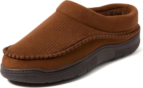 Vista 11 de Dearfoams Pantuflas Thompson de espuma viscoelástica para hombre Negro