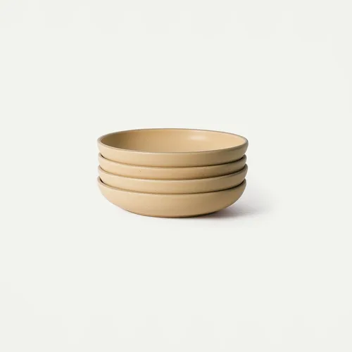 Vista 11 de MORA Juego de 4 platos medianos de cerámica para pasta/cuencos anchos de cerámica de 30 onzas, aptos para microondas, horno y lavavajillas, cosecha