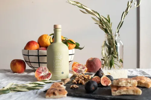Vista 9 de AOVE reliquia Little Gypsy Farms - Aceite de oliva virgen extra griego cultivado en finca Variedad de oliva más saludable 5X polifenoles