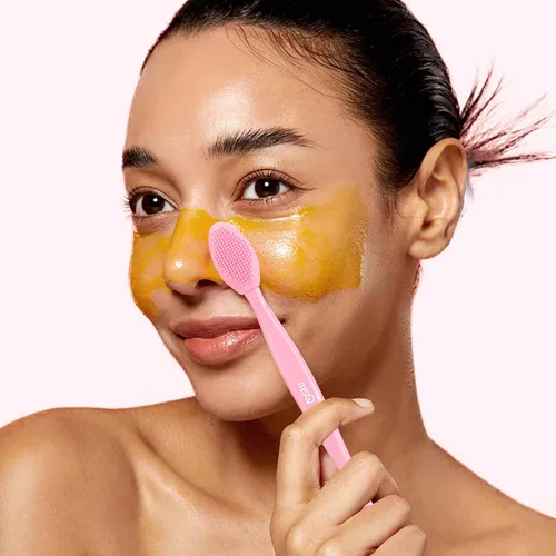 Vista 2 de MSQ 3 cepillos de labios, cepillo de silicona de doble extremo, cepillo exfoliante de labios para hombres y mujeres, cepillo suave de doble cara