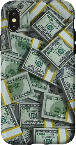 Vista 5 de Pile Money Finance Currency 100 Dollar Stacks Bill s Success Case para iPhone 17