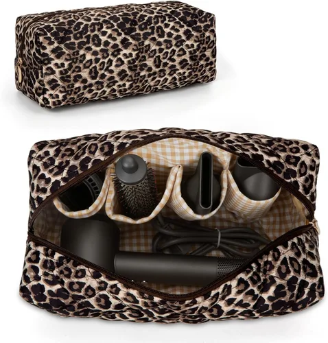Vista 9 de HiTotes Bolsa de viaje para herramientas para el cabello, compatible con Dyson Airwrap, bonita funda de viaje floral para Shark Flexstyle Forro a