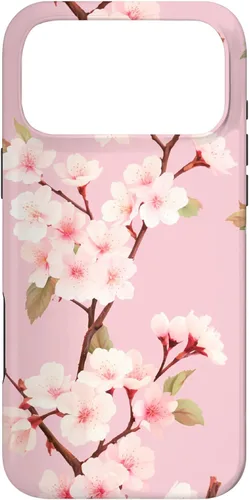 Vista 22 de Japanese Cherry Blossom Floral Flower Pattern Pastel Pink Case for iPhone 17