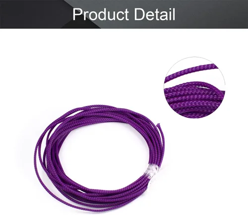 Vista 4 de Othmro Funda de cable trenzado expandible de PET de 16.4 pies, protector de cable flexible de 1/8 pulgadas, funda de organización de cables