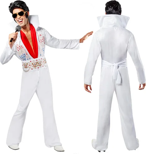 Vista 4 de Rubies Costumes Disfraz de Elvis para adultos, hombre