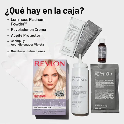 Vista 4 de Revlon Color Effects - Kit de resaltado permanente, sin amoníaco ni parabenos, 60 platino, 8 onzas (paquete de 1)