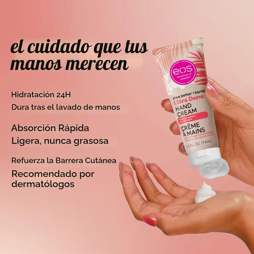 Vista 3 de eos Crema de manos Shea Better - Loción de manos de coco y cuidado de la piel Hidratación instantánea + protección duradera 2.5 onzas