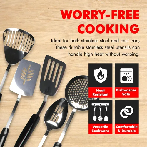 Vista 3 de Chef Craft Juego de herramientas de cocina de acero inoxidable de 13 piezas