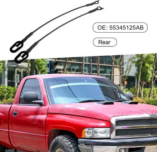 Vista 2 de Cables de portón trasero 55345125AB Correas de soporte para puerta de elevación para Dodge para Ram 1500 1994-2001 (juego de 2)