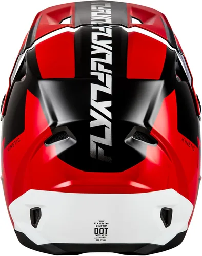 Vista 2 de FLY Racing Kinetic Crest MX Casco – Aprobado por DOT, carcasa de policarbonato ligero, equipo de protección avanzada para motocross Rojo/negro/blanco