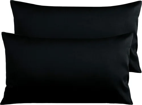 Vista 35 de NTBAY Fundas de Almohada de Algodón Egipcio Queen - Juego de 2, Fundas de Almohada de Algodón de 500 Hilos - Fundas de Almohada Suaves