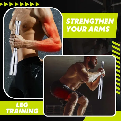 Vista 4 de MorningRo 17. 5 libras ajustable Macebell Indian Club para entrenamiento de fuerza, campana de acero 6 en 1 para entrenamiento de cuerpo completo
