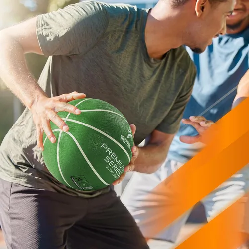 Vista 4 de Western Star Baloncesto profesional, tamaño y peso oficiales, tamaño 7, 29.5 pulgadas, ultra agarre, pelota de juego para interiores y exteriores