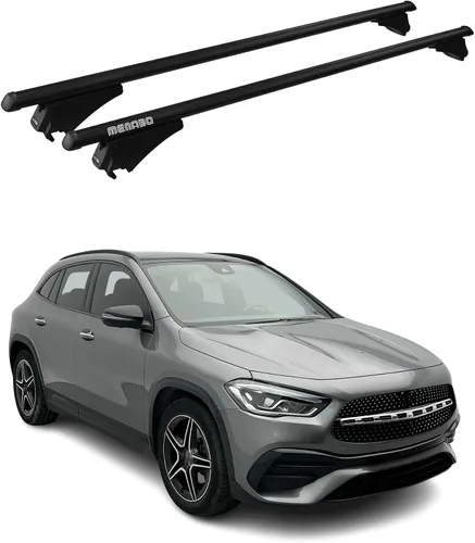 Vista 17 de OMAC Portaequipajes con cerradura para Mercedes GLA Class X156 2015-2019 Alu Gris