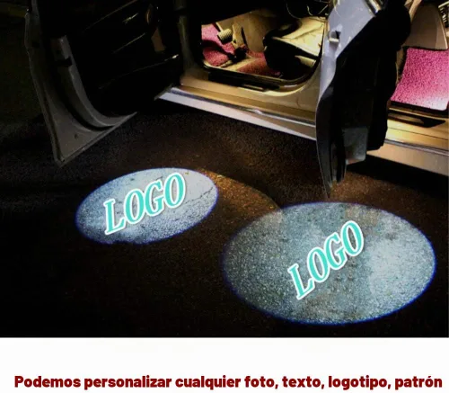 Vista 6 de NewL Logotipo personalizado LED Proyección Sombra Puerta de Coche DIY Paso