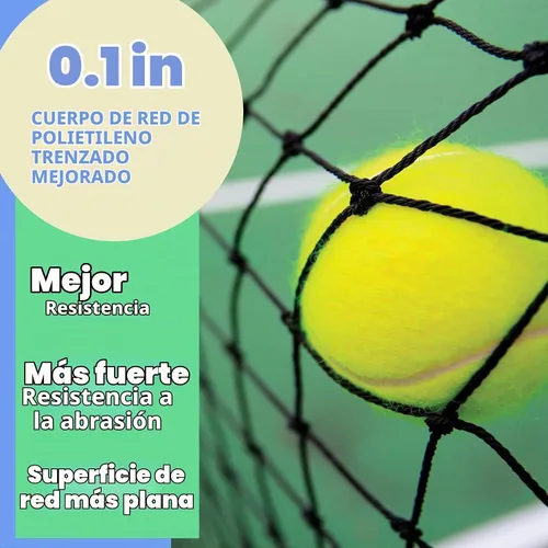 Vista 3 de Red de repuesto profesional para canchas de tenis de 42 pies
