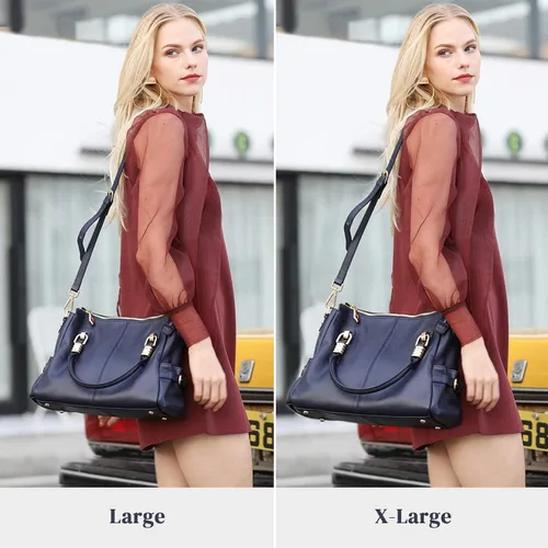 Vista 22 de Kattee Cartera bandolera estilo urbano de cuero para mujer
