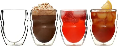 Vista 8 de Ozeri Serafino - Vasos de café y bebidas con aislamiento de doble pared, 8 onzas, juego de 4
