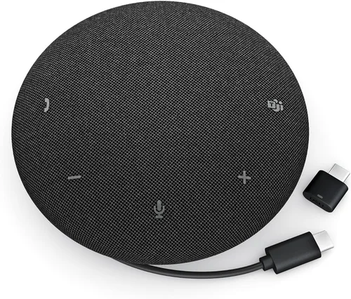 Vista 9 de Dell Altavoz Pro con cable - SP325 - USB-C, certificado Zoom/Microsoft Teams, 4 micrófonos omnidireccionales, micrófonos de cancelación de ruido