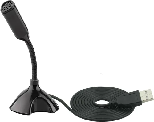 Vista 7 de LANDIBO Micrófono de 0.138 in, cuello de cisne ajustable para computadoras portátiles/de escritorio, micrófono de PC, Plug and Play, micrófono