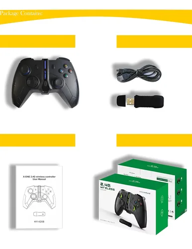 Vista 6 de Hycarus 2.4 GHZ Wireless Gamepad Controller Compatible with Xbox OneOne S One X PS3 PC (Blue)