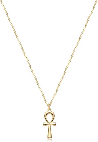 Vista 182 de Fettero - Collar con dije de cruz de fe, chapado en oro de 14 K, cadena fina, minimalista, simple, pequeña, para oración, regalo de joyería religiosa