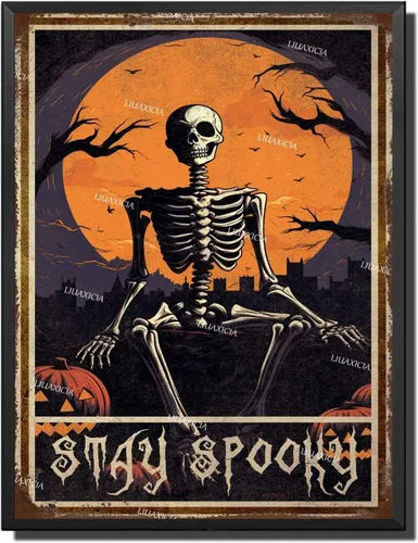 Vista 14 de Letrero decorativo de metal Salem Sanctuary for Wayward Cats Cat Halloween para bares, restaurantes, bares, hoteles, zoológicos, cafeterías, 8.00 x