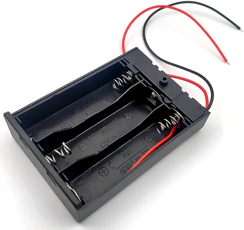 Vista 8 de FainWan 2 unids cable de plomo de plástico 3 x 1.5 V AA Baterías Celular caja titular caso negro