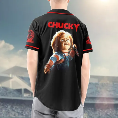 Vista 4 de Camiseta de béisbol gráfica, linda camiseta de béisbol de personajes de película de dibujos animados, regalo para hombres y mujeres, divertida