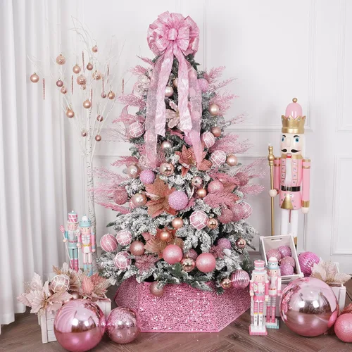 Vista 7 de XmasExp Adornos de Navidad grandes de 8 pulgadas, decoración de árbol gigante, bolas colgantes decorativas inastillables para decoración de fiestas