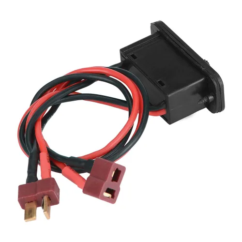 Vista 9 de Dilwe Interruptor RC, interruptor de encendido/apagado de alta corriente para avión RC, negro, mecánico, pulsador, manual