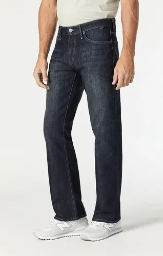 Vista 4 de Mavi Jeans Josh Bootcut para hombre, Jeans de tiro medio para hombres, Deep Shaded Stanford, Jeans azules para hombre, Stanford profundo