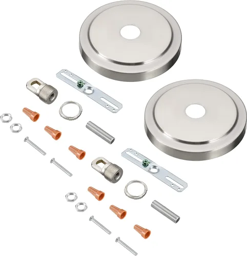 Vista 8 de Aspen Creative 21508-11 - Kit de lámpara de araña de transición y toldo con bucle para cuello, bronce aceitado, diámetro de 5-1/2 pulgadas, orificio