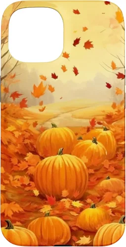 Vista 6 de Autumn Falling Leaves Pumpkin Spice Harvest Happy Autumn Case for iPhone 17