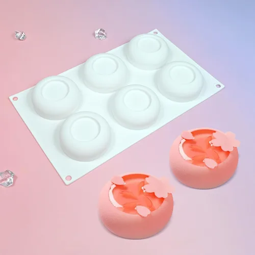 Vista 5 de mostsom Molde de silicona para mousse, molde de mousse de forma redonda, molde de silicona para tartas, herramienta para hornear, postre