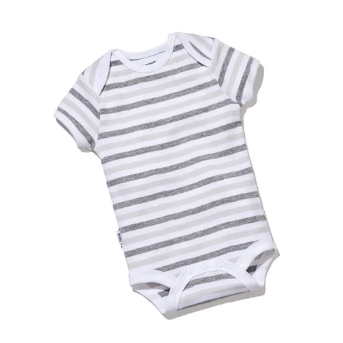 Vista 5 de Nanit Body de manga corta Sleep Wear - Rayas grises jaspeadas 9M